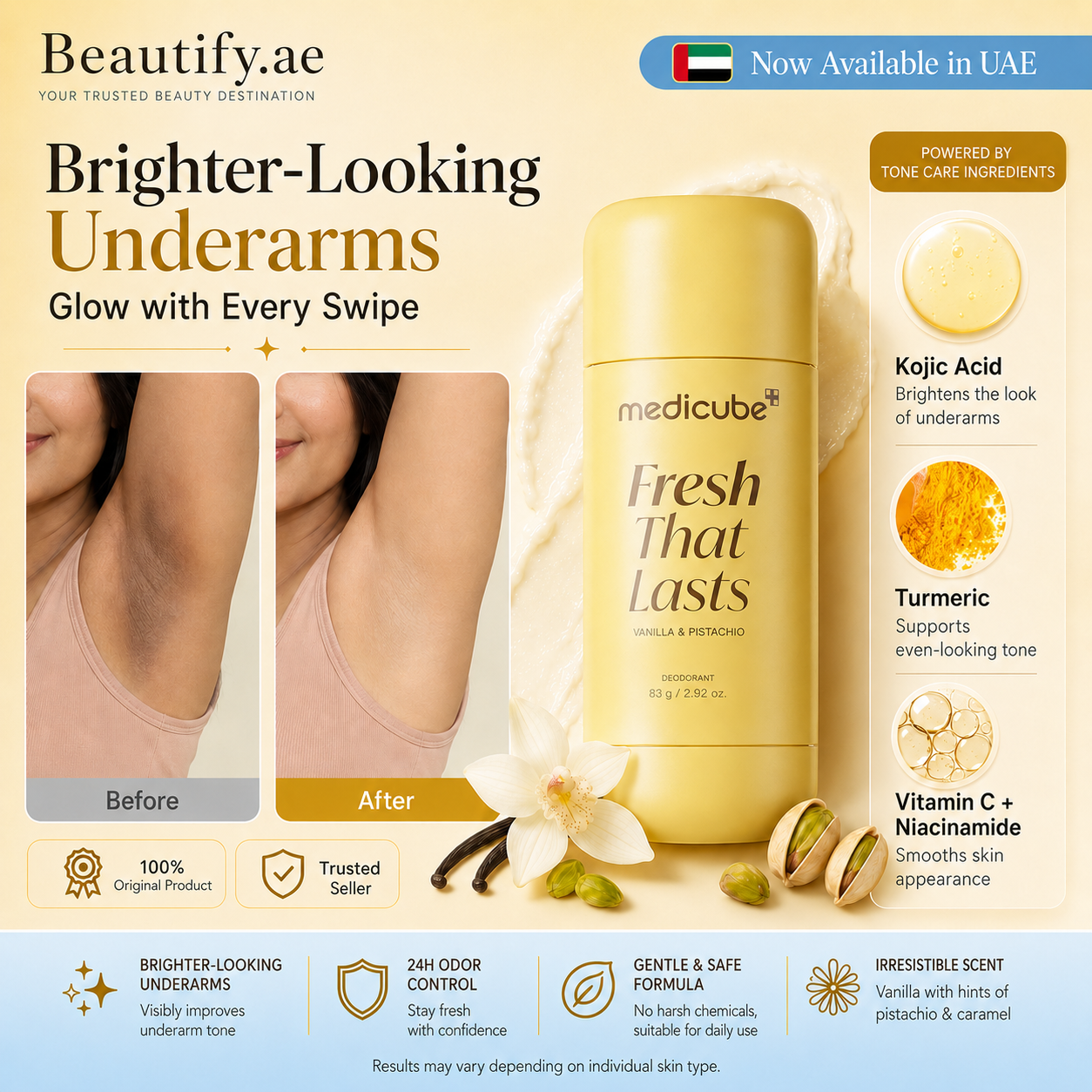 MEDICUBE Vanilla Pistachio Brightening Deodorant