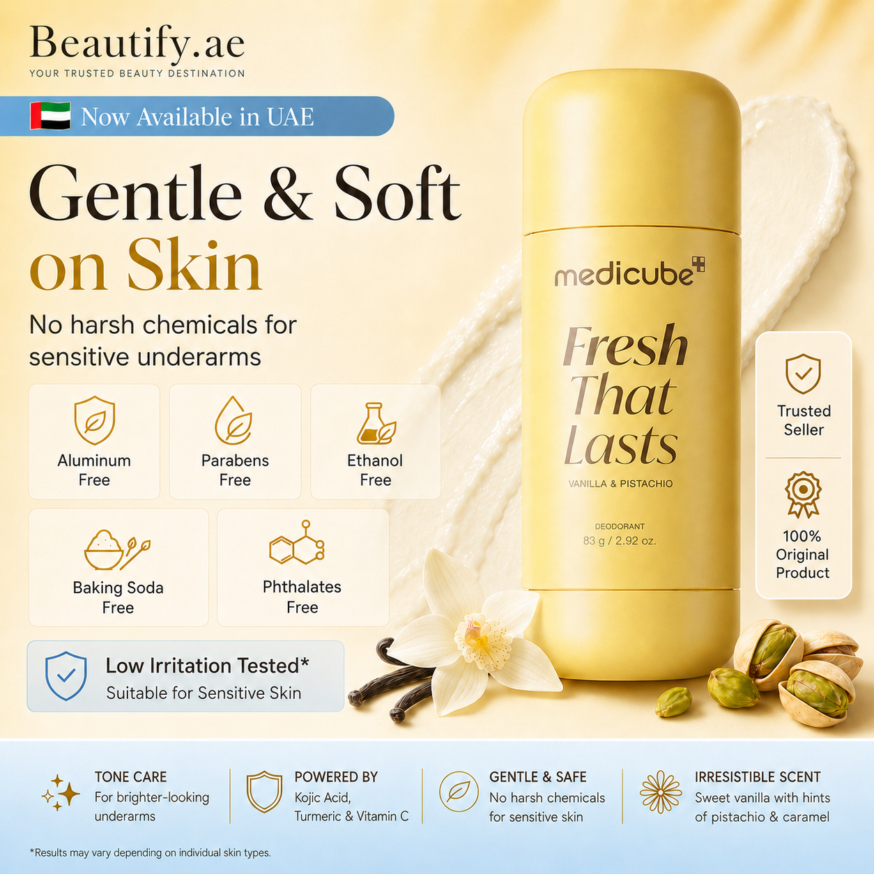 MEDICUBE Vanilla Pistachio Brightening Deodorant